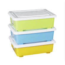 Rectangle Plastic Storage Box Container with Wheels